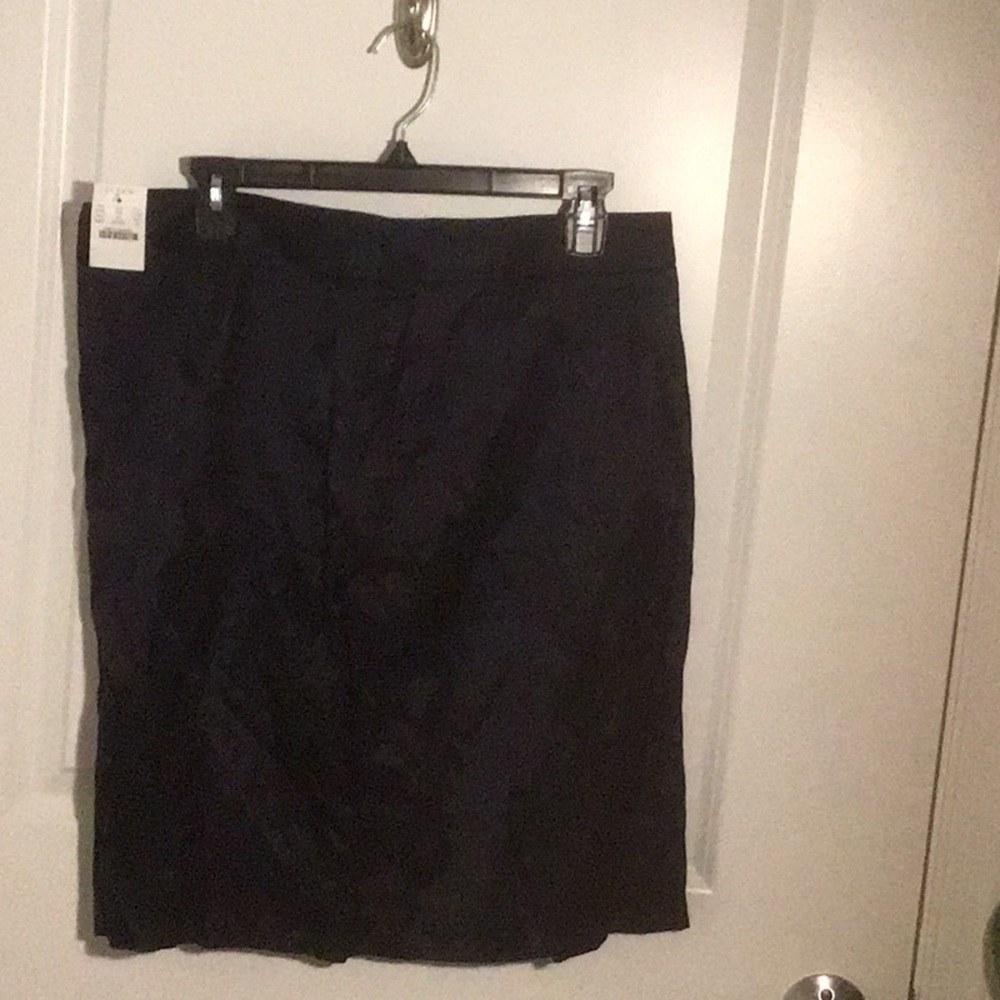 NWT J. Crew Navy Silk Blend Pencil Skirt